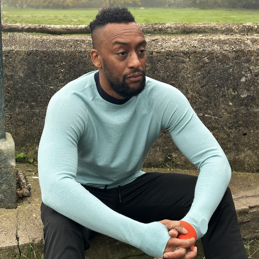 Second Skin - Seafoam with Navy and Orange