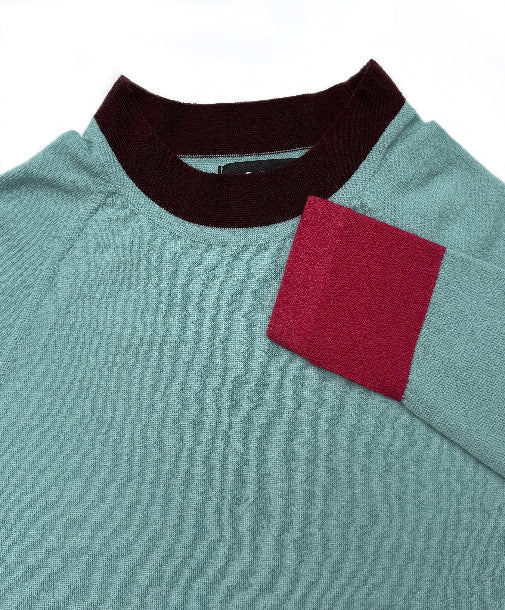 Second Skin in seafoam with eggplant and magenta