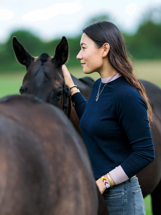 Second Skin - Dark Blue with Dusky Pink