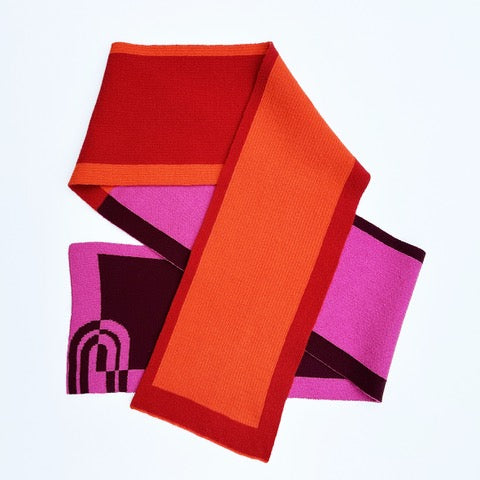 Colour Block scarf in Sunset Brights