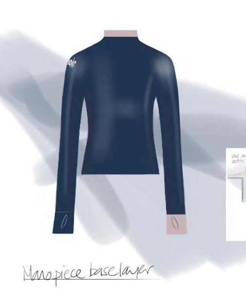 Second Skin - Dark Blue with Dusky Pink