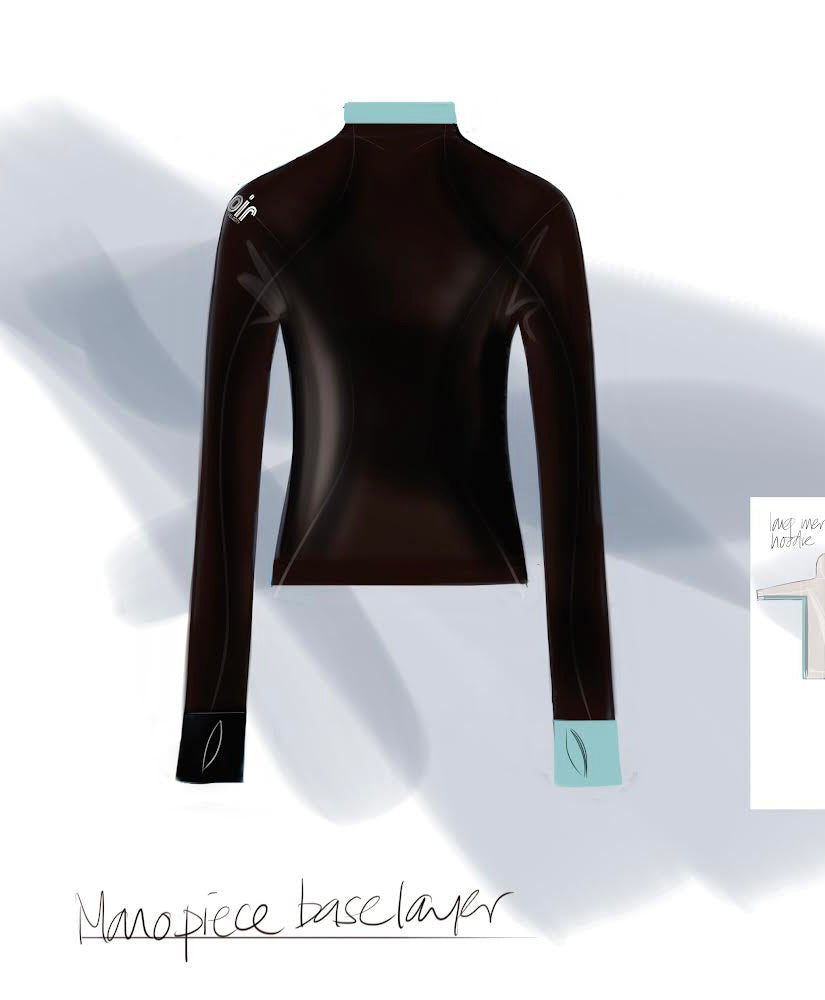 Second Skin in black with aqua