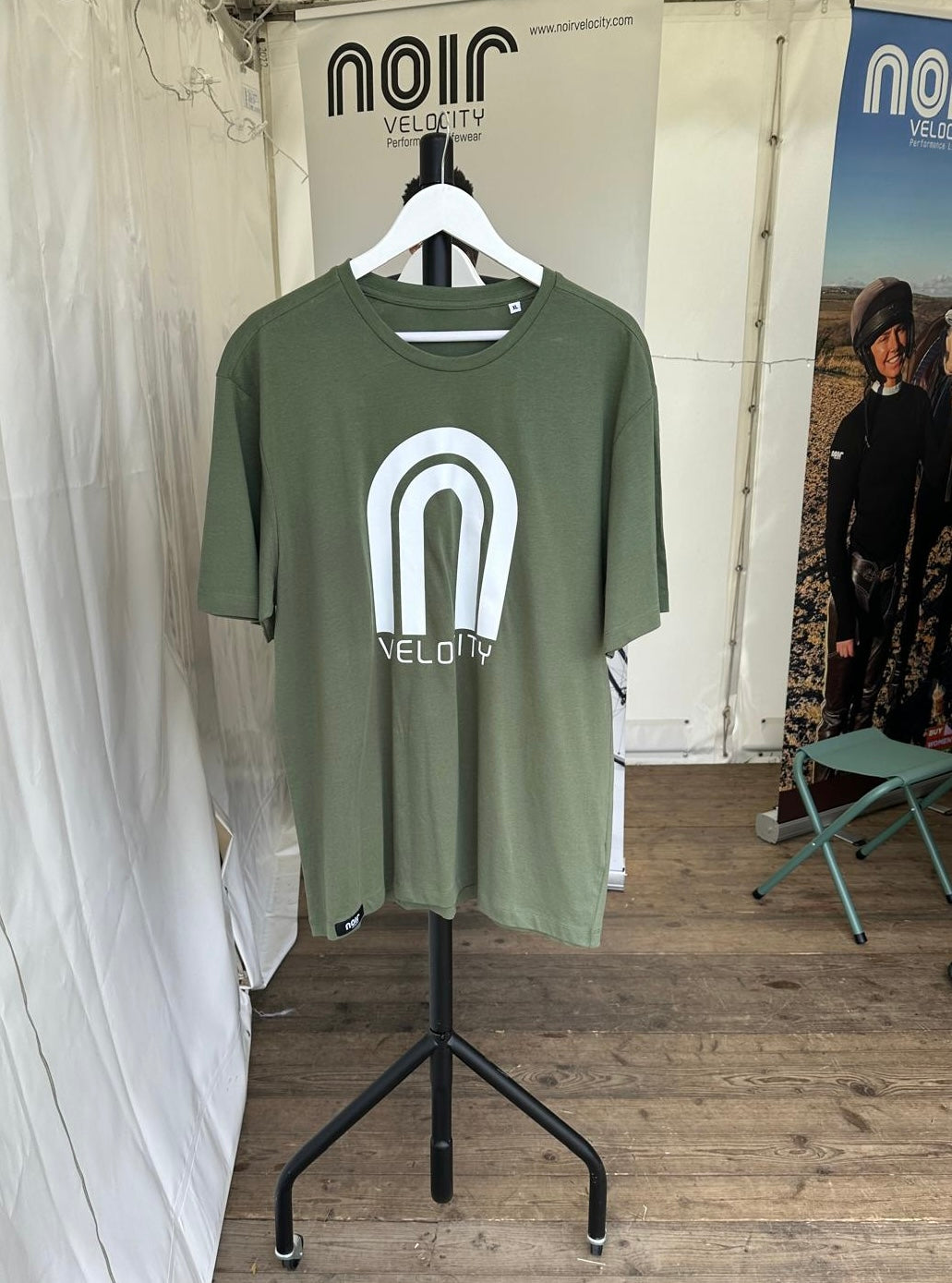 T-shirt with white logo