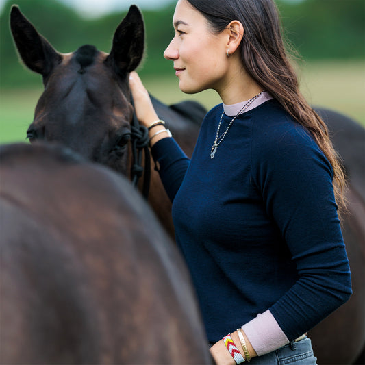 Second Skin - Dark Blue with Dusky Pink