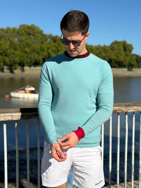 Second Skin - Seafoam with Eggplant and Magenta