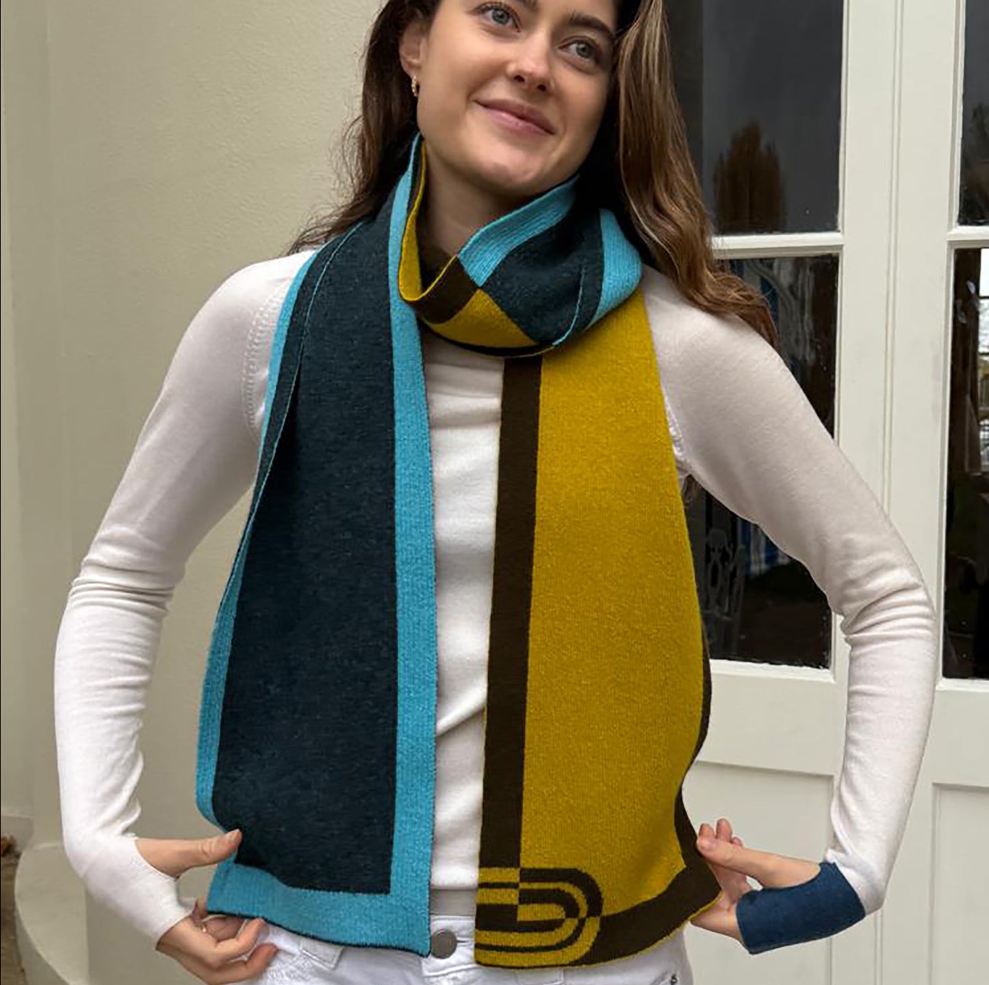 Colour Block Scarf - Coastal Trail