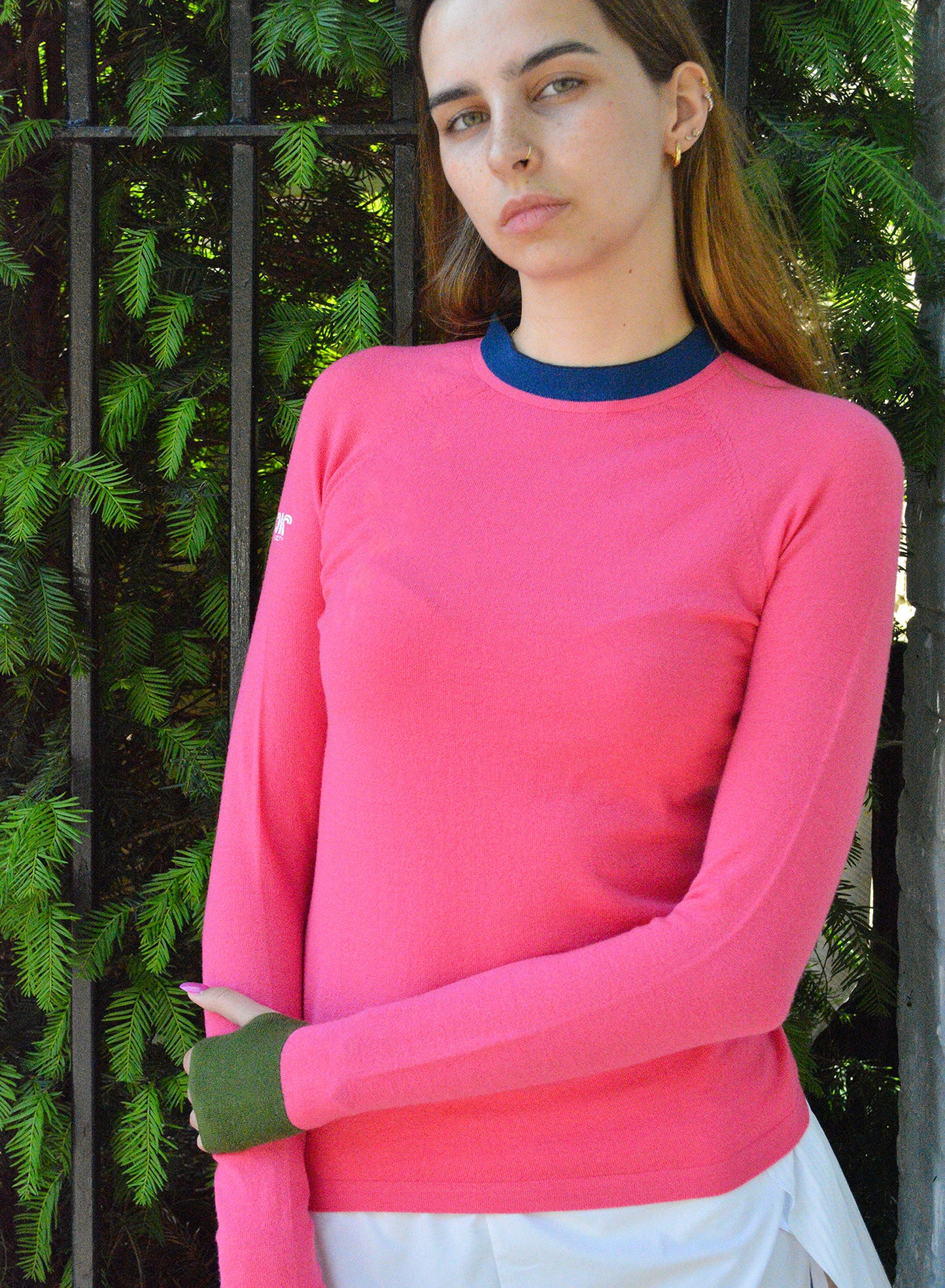 Second Skin - Bright Pink with French Blue and Moss