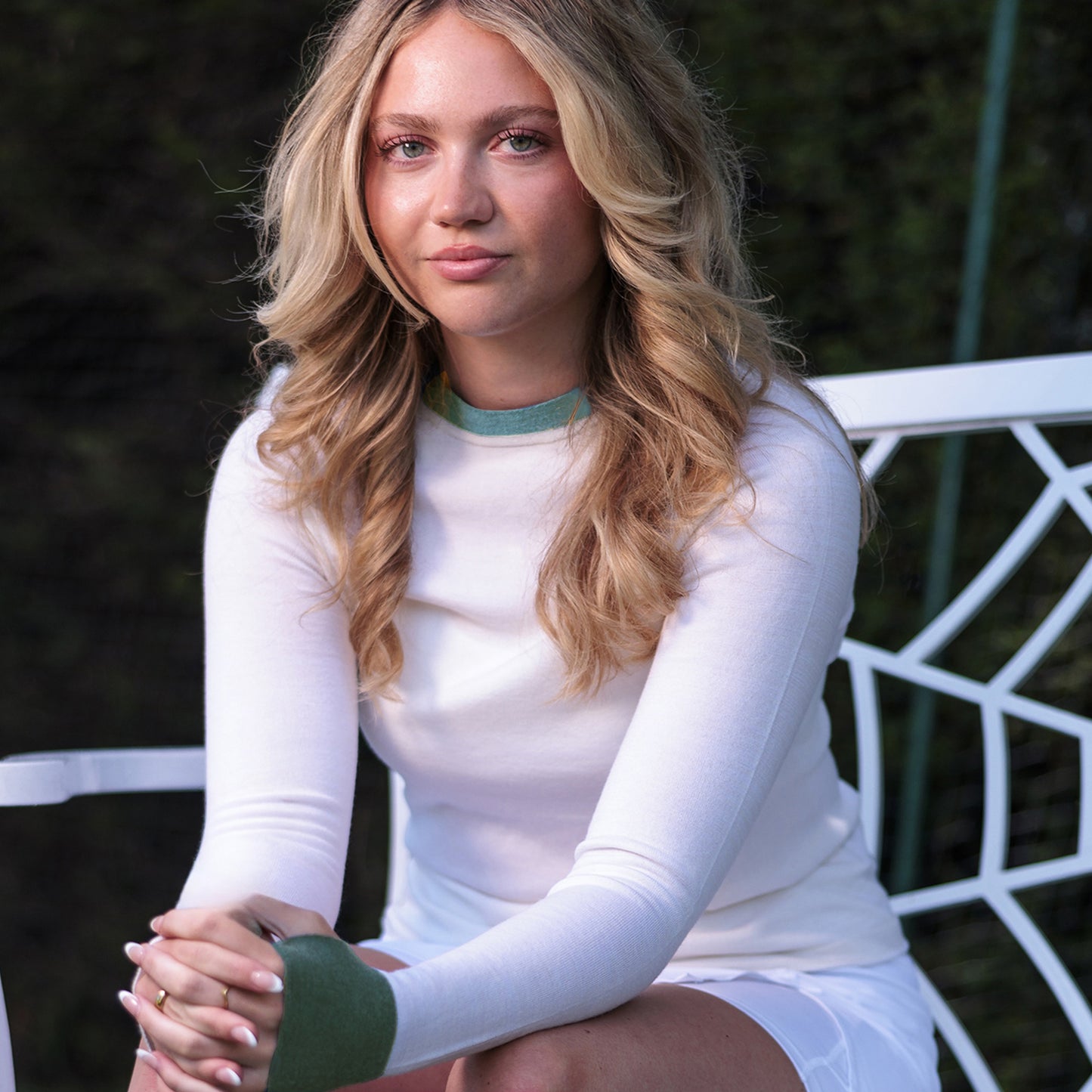 Second Skin - Off-White with Green Accents